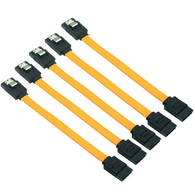 5pcs 10CM SATA 3.0 Harddrive 6Gb/s Serial ATA DATA Cable 90 Angled 180 Connector SATA3 SATAIII 6Gbps Hard Drive Disk,SSD Adapter detail 6
