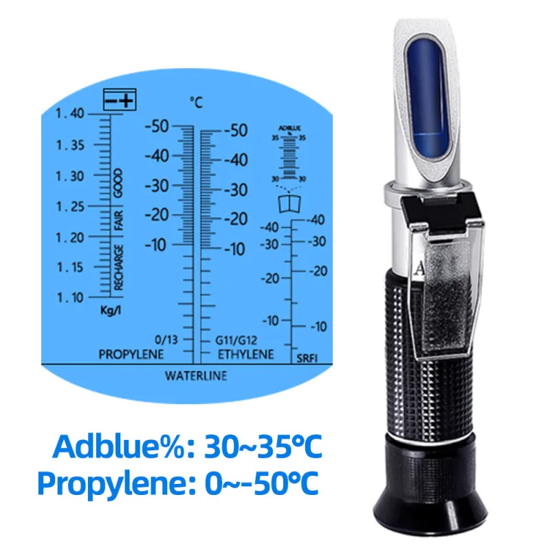 4 in 1 Hand Held Car Refractometer Vehicle 30-35% Adblue Fluid Glycol Urea Tester Battery Antifreeze with ATC - image 1