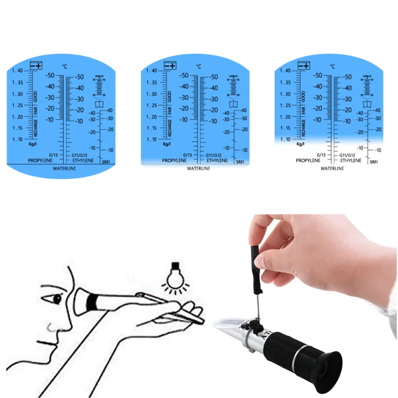 4 in 1 Hand Held Car Refractometer Vehicle 30-35% Adblue Fluid Glycol Urea Tester Battery Antifreeze with ATC - image 5