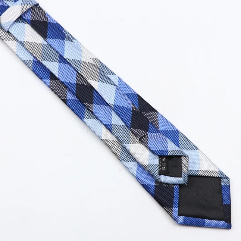 Fashion 6cm Narrow Polyester Necktie For Men Business Meeting Formal Jacquard Striped Plaid Skinny Tie Daily Wear Cravat