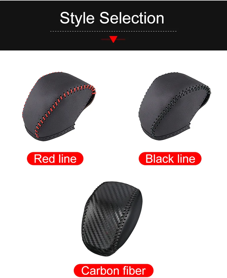 Leather Car Gear Shift Collars Shift Knob Head Cover For Toyota RAV4 2019 2020 2021 2022 2023 2024 RAV4 XA50 Hybrid Accessories detail 3