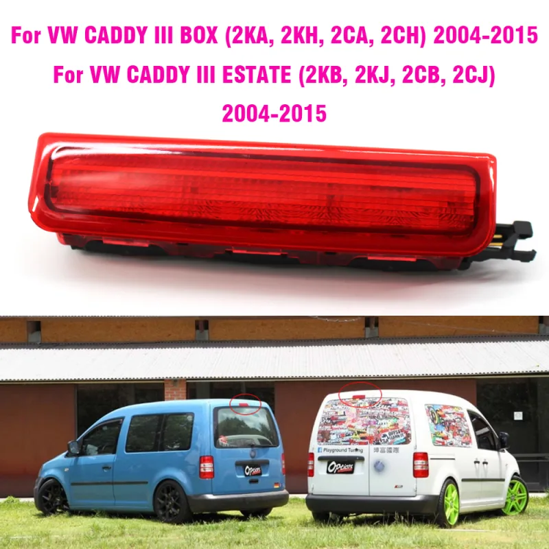For VW Caddy 2004-2015 Third 3rd Centre High Level Rear Brake Light 2K0945087C Stop Lamp Car LED Light Bulbs - image 1