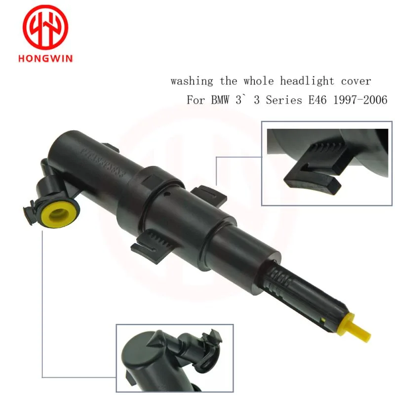 Front Headlamp Headlight Washer Nozzle Jet 61678362823 + Washer Cap Cover 61674290867&61674290868 For BMW 3Series E46  1997-2006 detail 1
