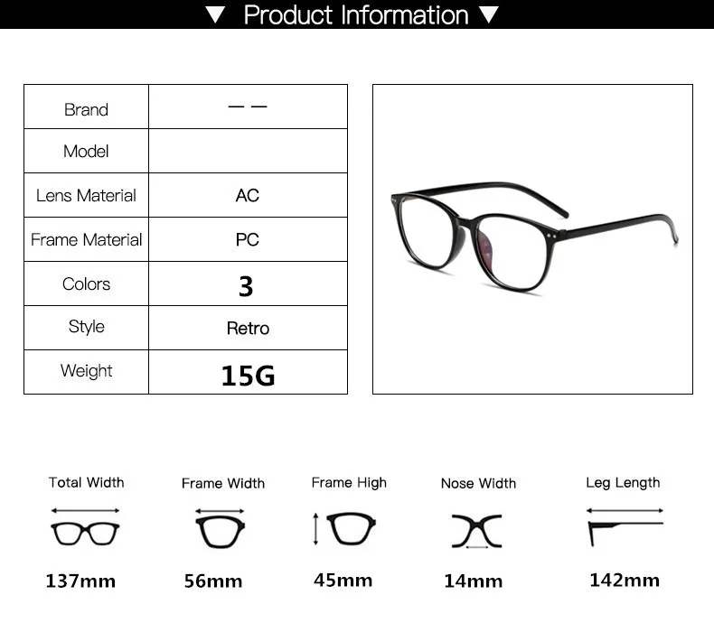 Fashion Reading Glasses Anti-Blue Light Women Men Computer Presbyopia Hyperopia Reading Eyeglasses+1.0+1.5+2.0+2.5+3.0+3 image 6