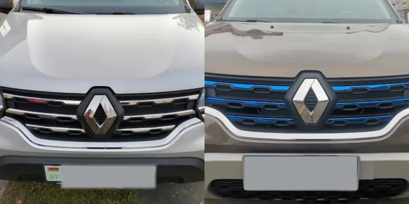 Car Front Grille Cover Trim Molding Chrome Stainless Steel Protector Sticker for Renault Duster 2018-2023 detail 3