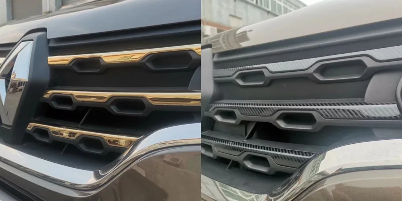 Car Front Grille Cover Trim Molding Chrome Stainless Steel Protector Sticker for Renault Duster 2018-2023 detail 4