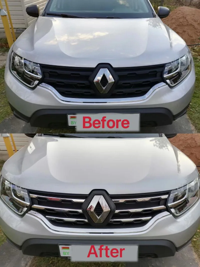 Car Front Grille Cover Trim Molding Chrome Stainless Steel Protector Sticker for Renault Duster 2018-2023 detail 5