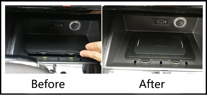Car wireless charger for VW T-Cross T-Roc Jetta MK7 Teramont Phideon 15w fast phone charger charging panel pad phone holder detail 2