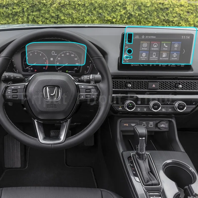 GPS navigation screen TPU protective film for Honda 11 Generation Civic 2021 2022 car Instrument protector - image 1
