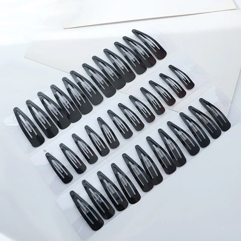 Black Hair Clips Set