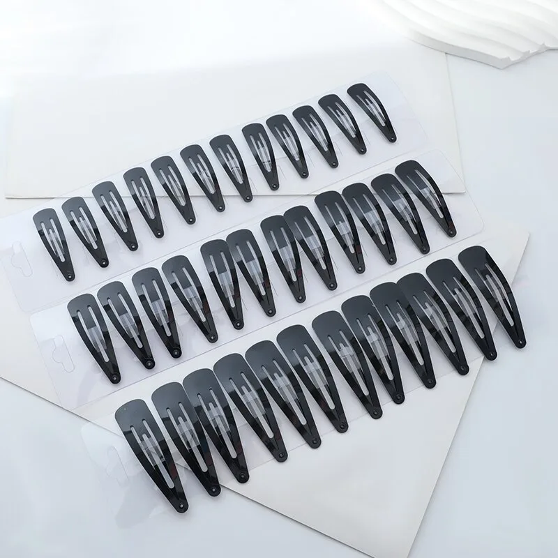 Black Hair Clips Set