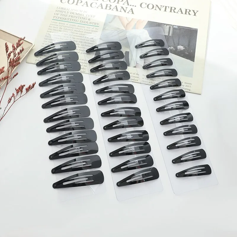 Black Hair Clips Set