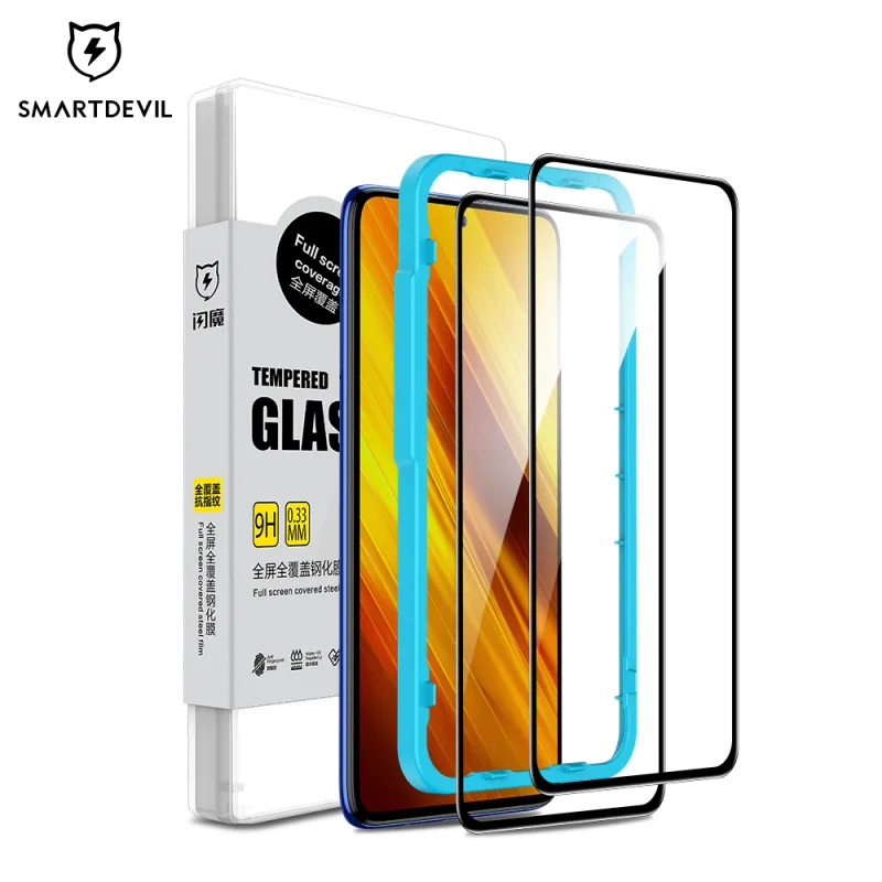 SmartDevil Full Cover Tempered Glass for Xiaomi POCO F6 X3 Pro GT X3 Screen Protector for Poco F6 Pro HD - image 1