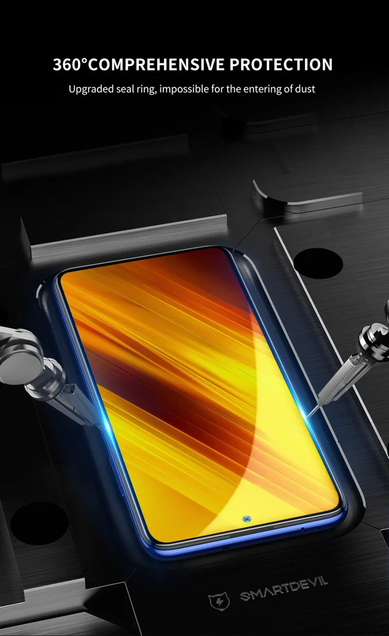 SmartDevil Full Cover Tempered Glass for Xiaomi POCO F6 X3 Pro GT X3 Screen Protector for Poco F6 Pro HD detail 2