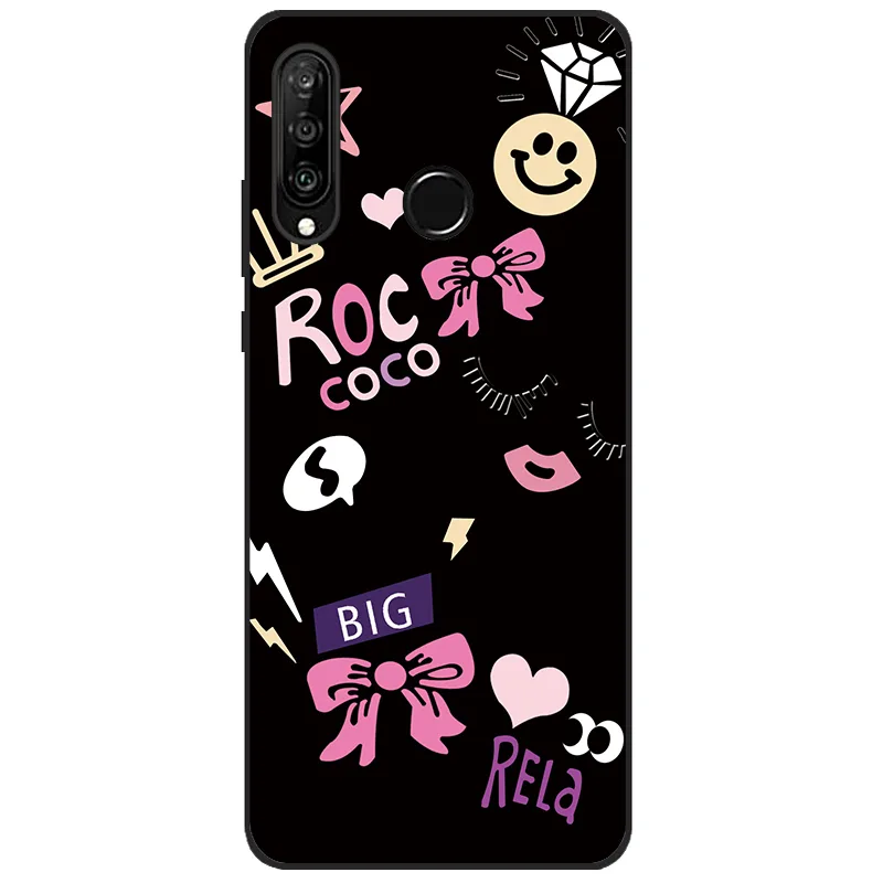 For Huawei P30 Lite Pro Case Fashion Girls Butterfly Bees Soft Fundas For Huawei P30 Pro VOG-L29 ELE-L29 P 30 Lite P30lite Coque detail 1