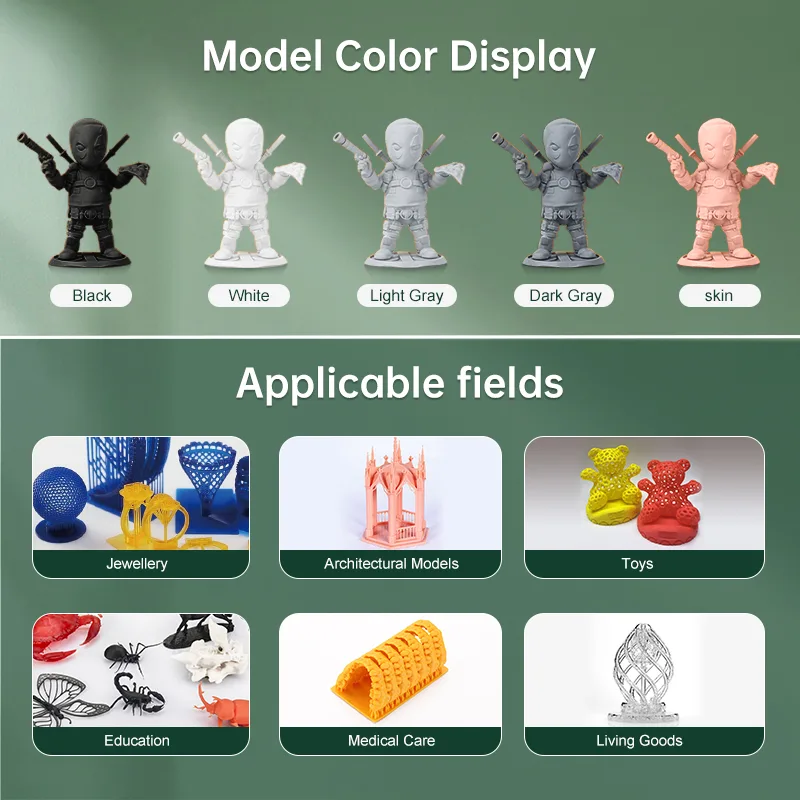 SUNLU 1000G ABS-LIKE Low Ordor Smooth Surface 405nm UV Resin Curing Easy to Mold High Precision Photopolymer SLA/DLP/LCD Printer - image 5