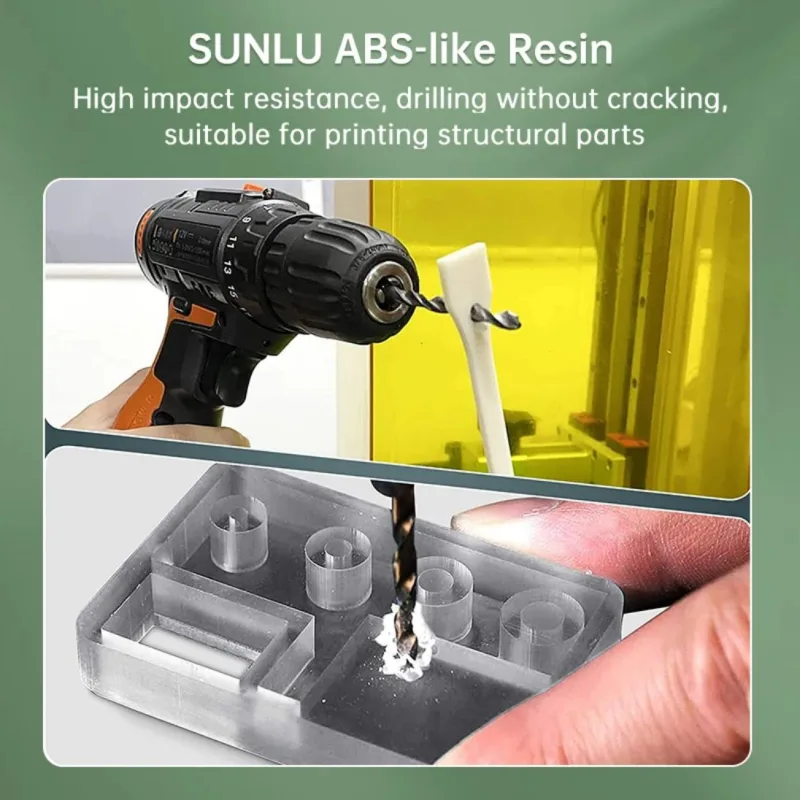 SUNLU 1000G ABS-LIKE Low Ordor Smooth Surface 405nm UV Resin Curing Easy to Mold High Precision Photopolymer SLA/DLP/LCD Printer detail 4