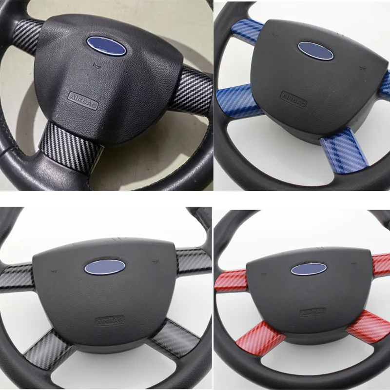 My good car Car Accessories Steering Wheel Buttons Panel Cover Trim Stickers Carbon Fiber  for Ford Focus 2 MK2 2005 - 2011 - image 1