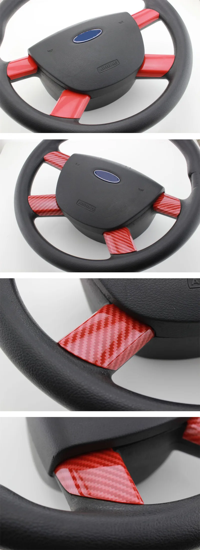 My good car Car Accessories Steering Wheel Buttons Panel Cover Trim Stickers Carbon Fiber  for Ford Focus 2 MK2 2005 - 2011 detail 1