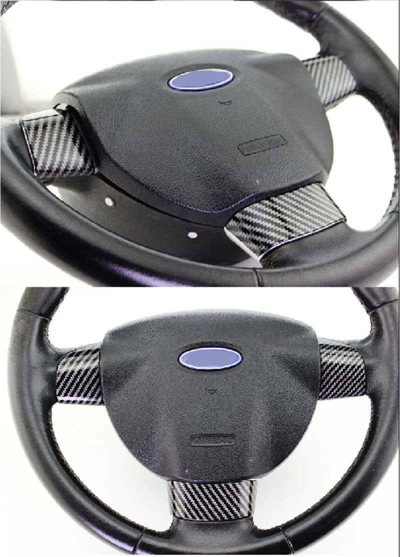 My good car Car Accessories Steering Wheel Buttons Panel Cover Trim Stickers Carbon Fiber  for Ford Focus 2 MK2 2005 - 2011 detail 3