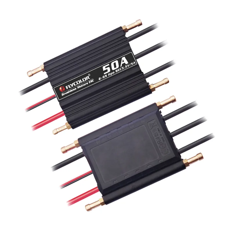 Flycolor 150A 120A 90A 70A 50A  Brushless ESC Speed Control Stand 2-6S Lipo BEC 5.5V/5A for RC Boat F21267/71 - image 6