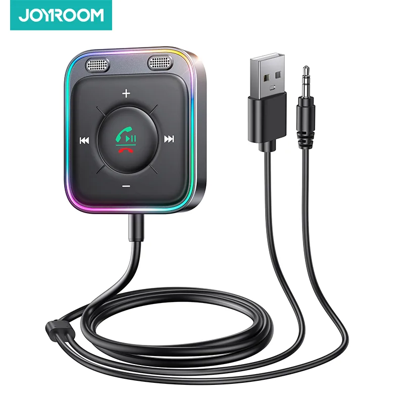 Joyroom Bluetooth 5.4 Car Adapter Enhanced Dual Mics ENC Noise Cancellation 3.5mm AUX Adapter Bluetooth Wireless Receive image 1