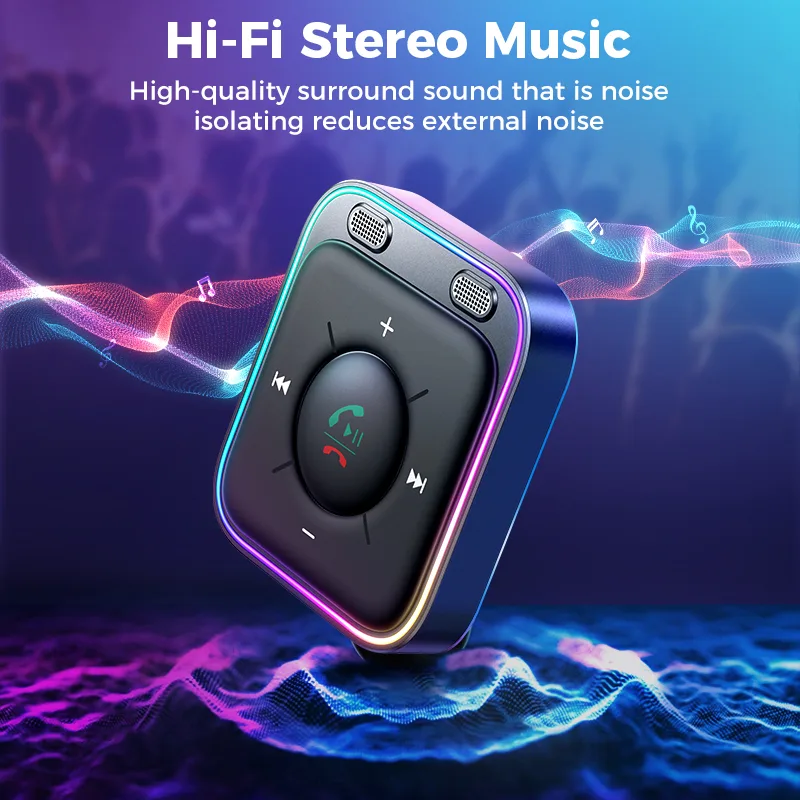 Joyroom Bluetooth 5.4 Car Adapter Enhanced Dual Mics ENC Noise Cancellation 3.5mm AUX Adapter Bluetooth Wireless Receive image 2