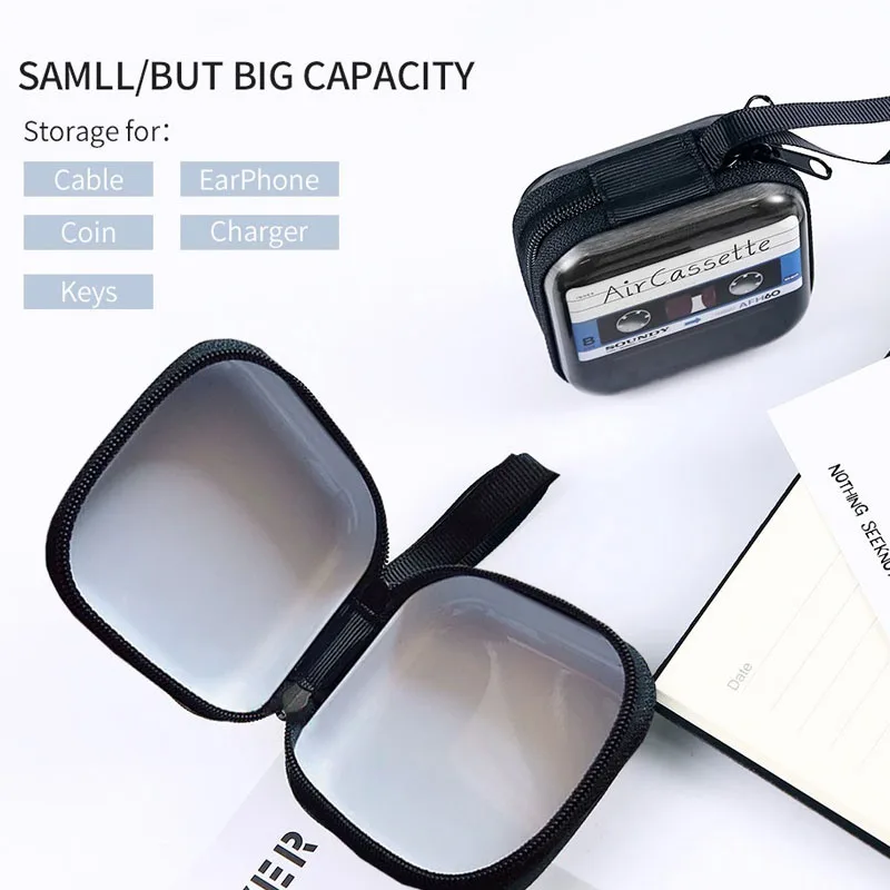 STONEGO Earphone Holder Case Storage Carrying Hard Bag Box Case For Earphone Headphone Accessories Earbuds memory Card USB Cable - image 3