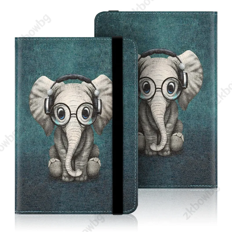 Print Universal HandStrap Cover for Rakuten Kobo Glo HD N437 Kobo Aura N514 N613 Kobo Touch 2.0 N587 6'' Ebook Ereader Cute Case detail 8