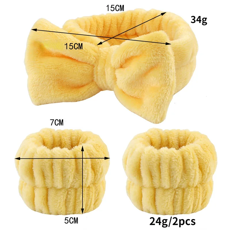 Wash Face Headbands For Women Coral Fleece Hair Bands Cuff Waterproof Bands Absorbent Wristbands Head Band Hair Accessor