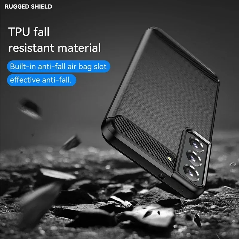 Carbon Fiber Texture TPU Case for Samsung Galaxy S25 S24 S23 Ultra S22 Plus S21 FE S20 S10 Shockproof Protective Cover Funda - image 2