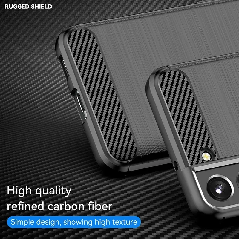 Carbon Fiber Texture TPU Case for Samsung Galaxy S25 S24 S23 Ultra S22 Plus S21 FE S20 S10 Shockproof Protective Cover Funda - image 3