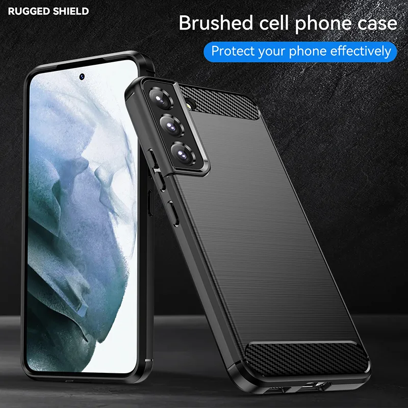 Carbon Fiber Texture TPU Case for Samsung Galaxy S25 S24 S23 Ultra S22 Plus S21 FE S20 S10 Shockproof Protective Cover Funda detail 1