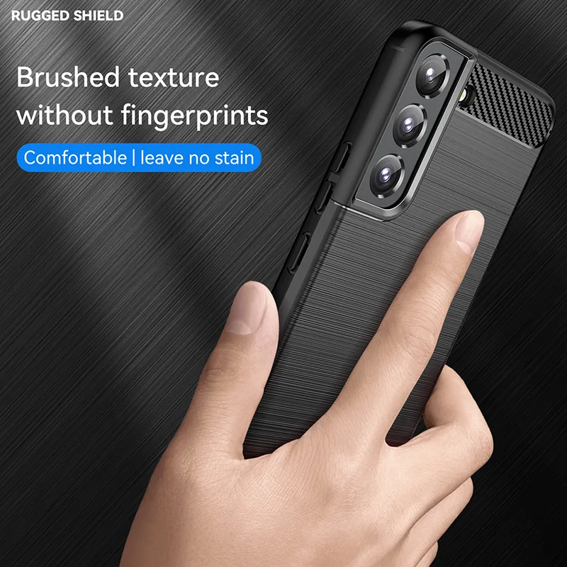 Carbon Fiber Texture TPU Case for Samsung Galaxy S25 S24 S23 Ultra S22 Plus S21 FE S20 S10 Shockproof Protective Cover Funda detail 3