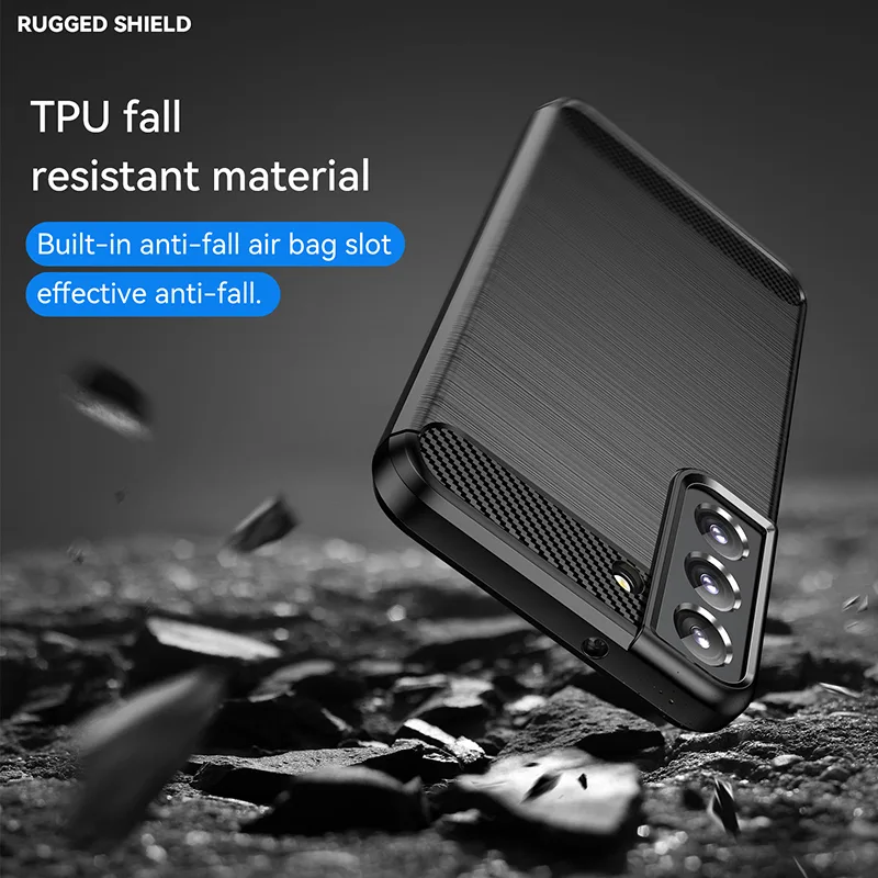 Carbon Fiber Texture TPU Case for Samsung Galaxy S25 S24 S23 Ultra S22 Plus S21 FE S20 S10 Shockproof Protective Cover Funda detail 4