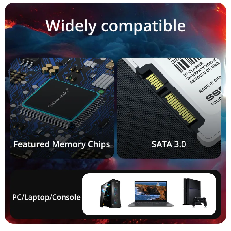 SomnAmbulist SSD 2.5 64GB 128GB 256GB 512GB 1TB for Laptop Desktop Solid State Drive Sata3 120GB 240GB 480GB 960GB 2T detail 2