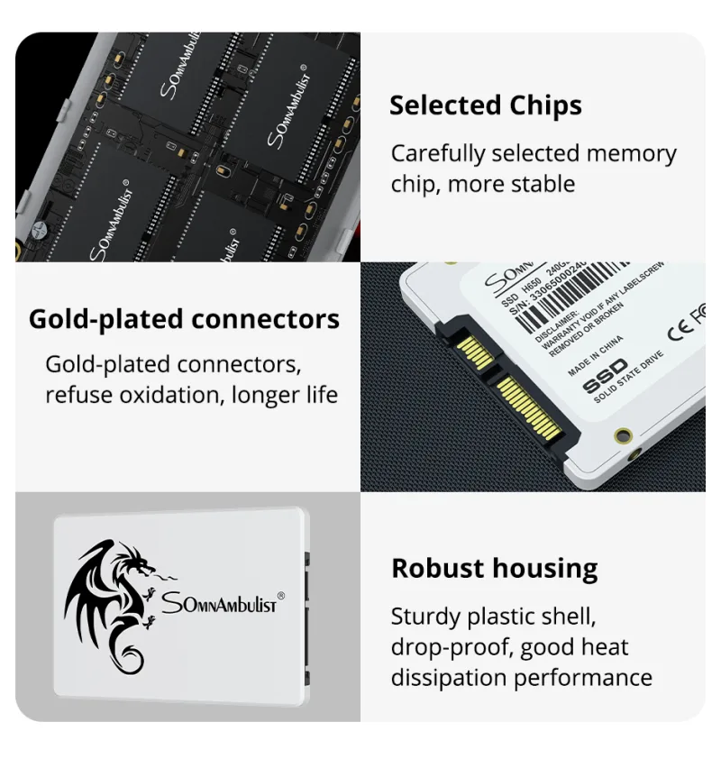 SomnAmbulist SSD 2.5 64GB 128GB 256GB 512GB 1TB for Laptop Desktop Solid State Drive Sata3 120GB 240GB 480GB 960GB 2T detail 7