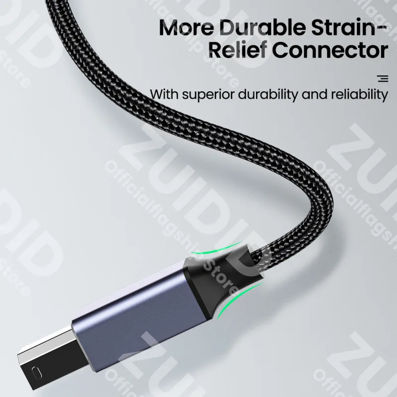 USB Type-C to USB Type B 2.0 Cable for New MacBook Pro HP Canon Brother Epson Dell Samsung Printer Type C Printer Scanne image 4