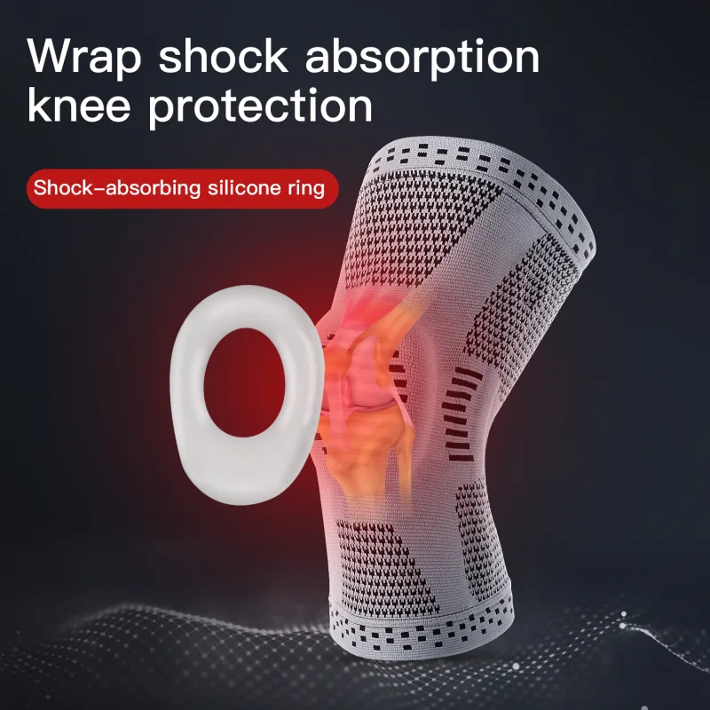 1Pcs Silicone Spring Full Knee Support Patella Medial Support Strong Meniscus Compression Protection For Men Women Runni image 5