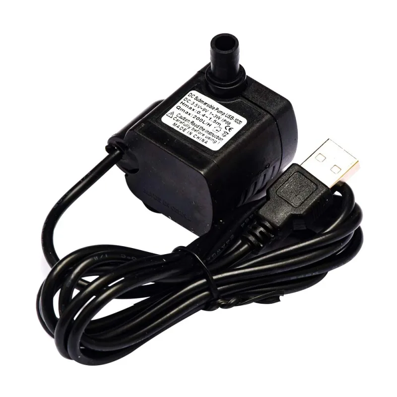 DC 3.5V–9V 3W USB Solar-Powered Mini Submersible Pump 200 L/H Aquarium Fish Tank Fountain Pond Pump 8mm Outlet image 1
