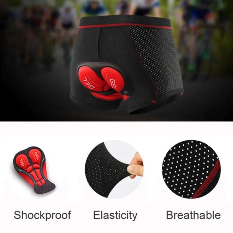 Breathable Cycling Shorts Men Cycling Underwear 5D Gel Pad Shockproof Bicycle Underpant MTB Road Bike Equipment image 4