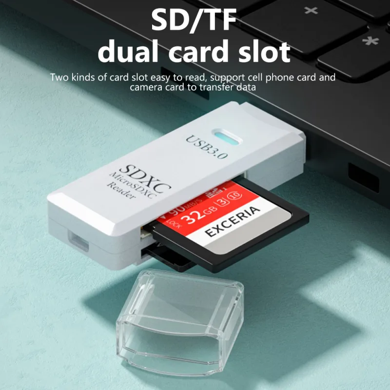2 in 1 USB 3.0 Card Reader Micro TF sd card Reader usb adapter High Speed Cardreader TF Memory card For PC Laptop Access image 3