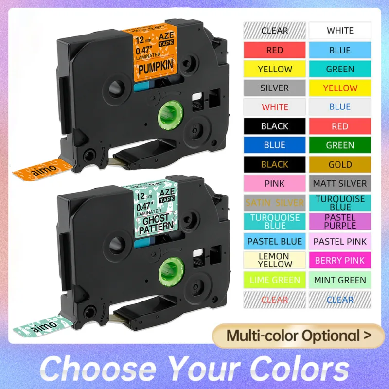 31 Colors TZE 231 234 334 Label Tape 12mm Compatible for Label Work for Brother P-touch Label Printer PT-H110 PT-E105 PT-H101C detail 1