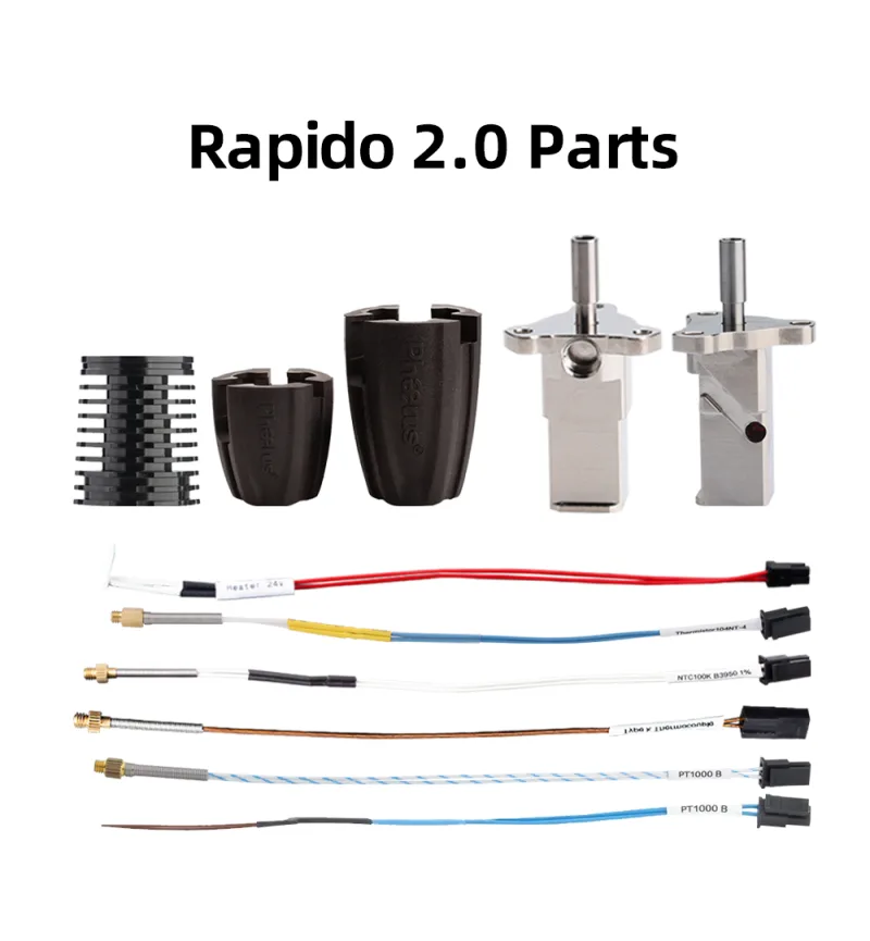 BLV®RAPIDO V2 Ceramics Heater Kit  heatBlock  K500 Thermocouple M4  104GT-2 100K 3950 PT1000 For Rapido V2.0 HOTEND detail 1