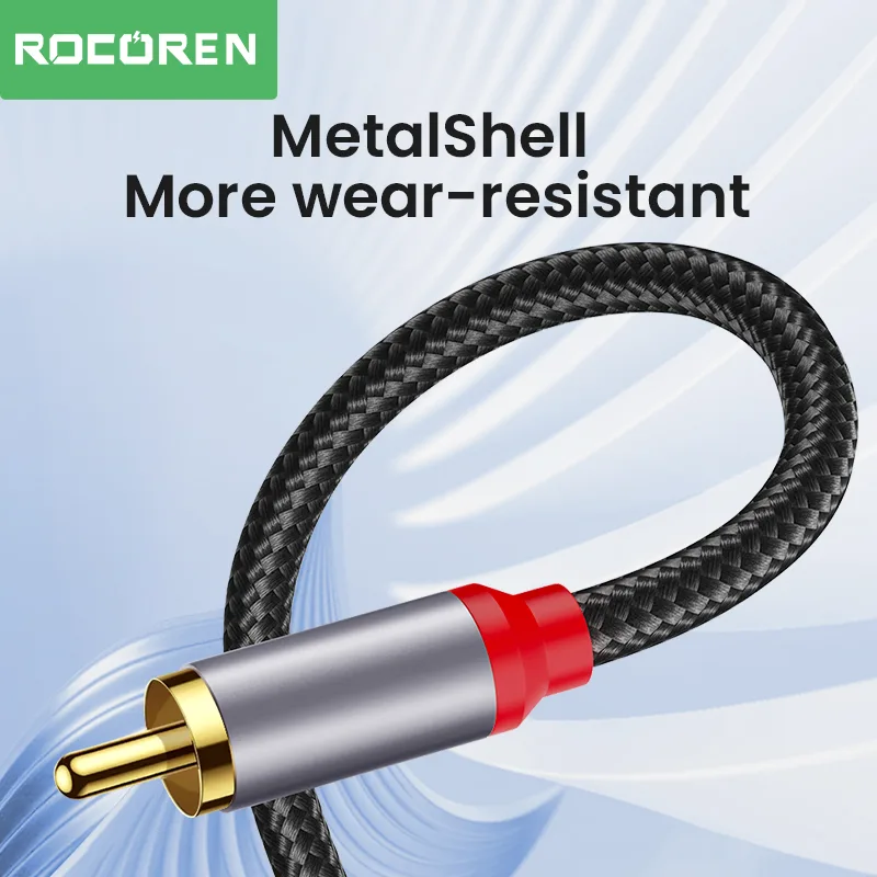 Rocoren RCA Cable 3.5mm to 2RCA Splitter 3.5 Jack to 2 RCA Male Audio Wire for Amplifiers HiFi Stereo Home Theater Speak image 5