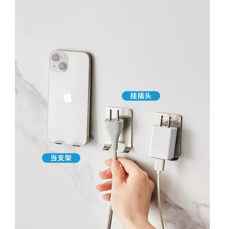 Bathroom Stainless Steel Razor Holder Storage Hook Wall  Men Shaving Shaver Shelf Punch Free Razor RackBathroom Accessor image 6