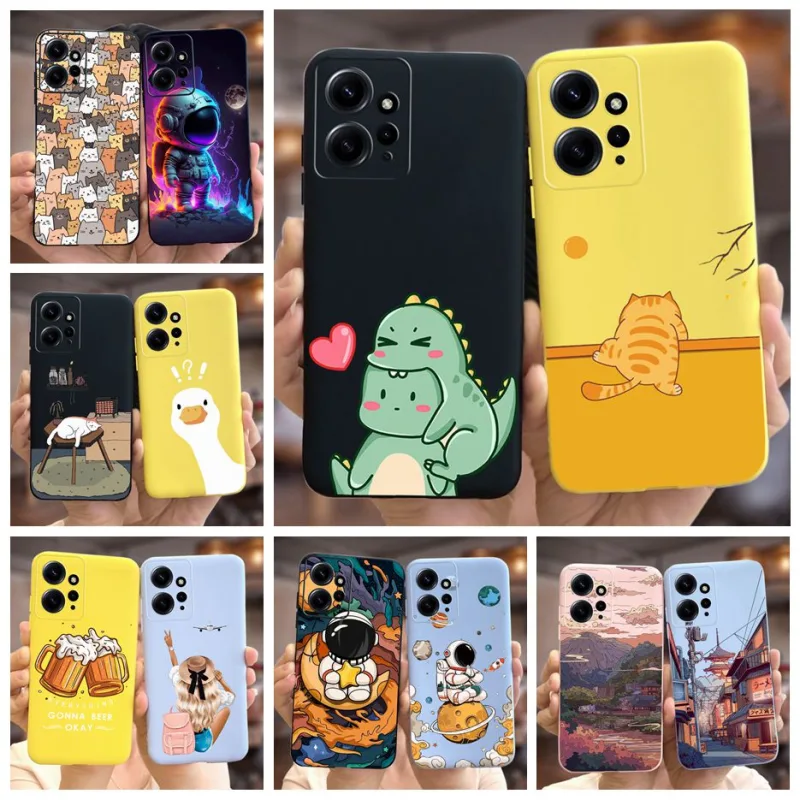 For Xiaomi Redmi Note 12 4G Case Cute Cartoon Painted Cover Soft Silicone Phone Case For Redmi Note 12 Pro Plus Note12 5G Fundas - image 1