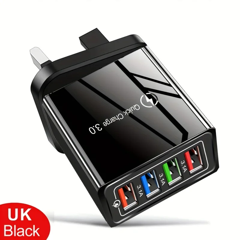 EU US Plug 3A USB Charger Multi Port 4 USB Quick Charge 3.0 For Phone Adapter Tablet Portable Wall Charger Fast Charger  image 6