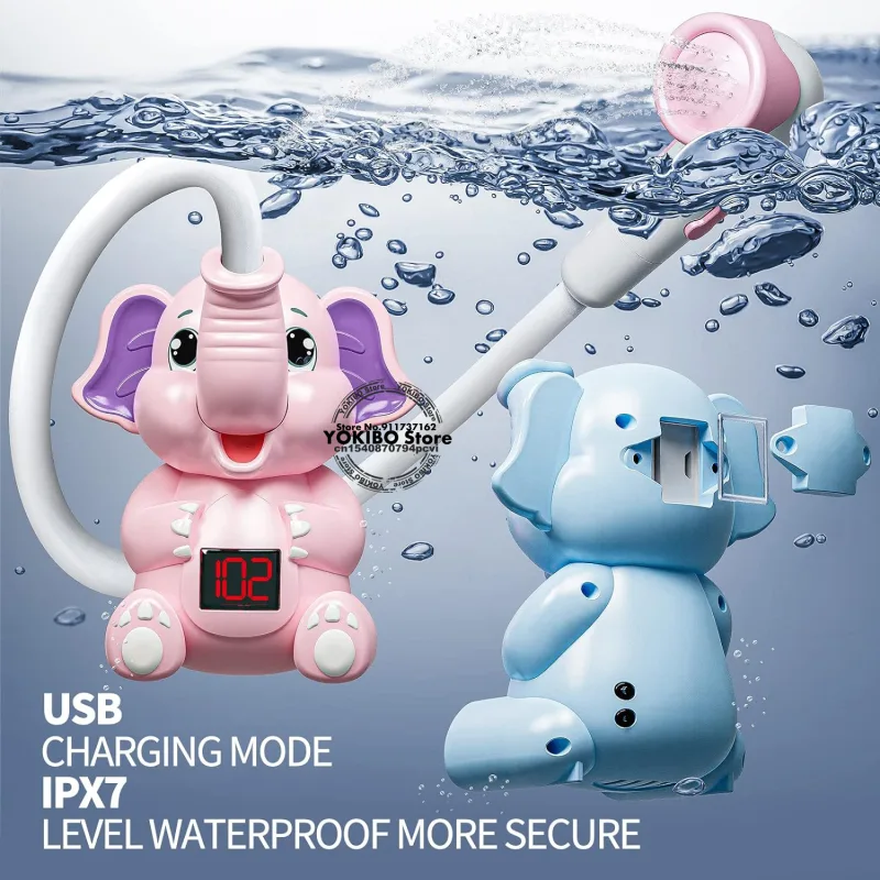 Baby Bath Toys Bath Shower with Shower Thermometer Electric Elephant Water Spray Water Toys for Kids Tathtub Toys for Toddlers detail 7