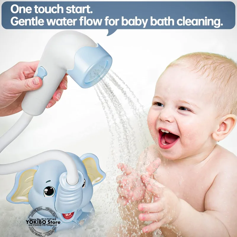 Baby Bath Toys Bath Shower with Shower Thermometer Electric Elephant Water Spray Water Toys for Kids Tathtub Toys for Toddlers detail 8